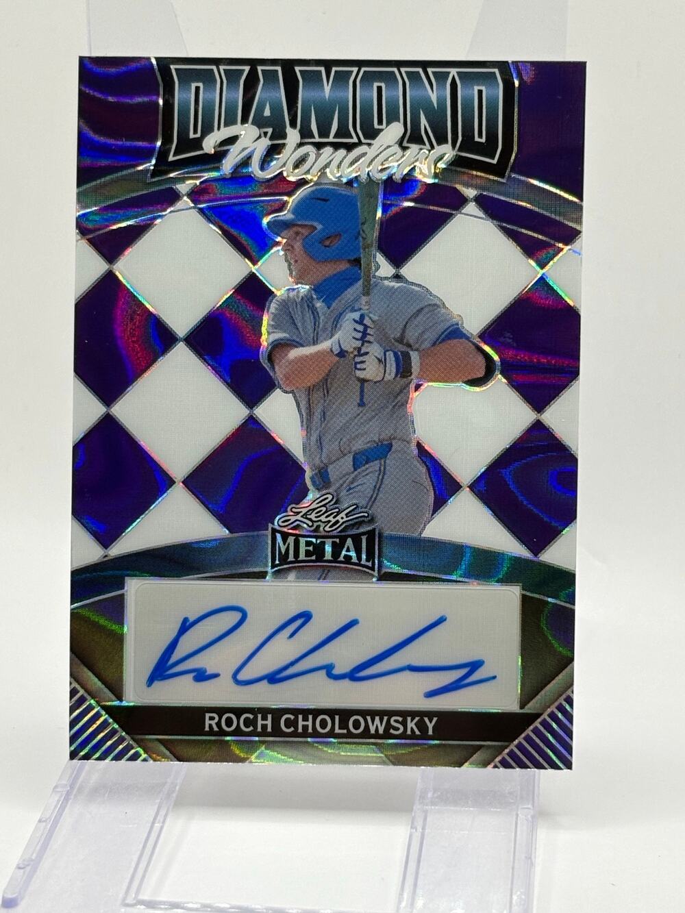2024 Leaf Metal Roch Cholowsky Purple Lava Diamond Wonders Auto 3/9 SP White Sox